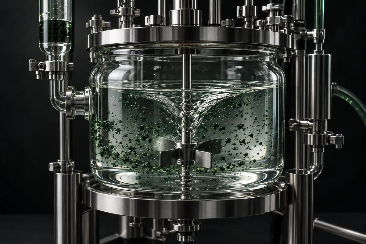 Scale-up — AI-generated process concept, not actual equipment or experimental evidence